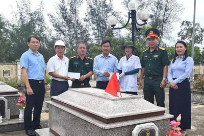 Thăng An hoàn thành lấy mẫu sinh phẩm tại Nghĩa trang liệt sĩ Bình Đào