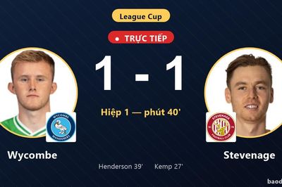 TRỰC TIẾPTrực tiếp Wycombe vs Stevenage: Wycombe gỡ hòa 1-1