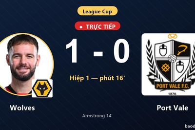 TRỰC TIẾPTrực tiếp Wolves vs Port Vale: Wolves mở tỷ số