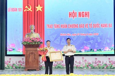 Lữ đoàn 101: Một cá nhân được trao tặng Huân chương Bảo vệ Tổ quốc hạng Ba
