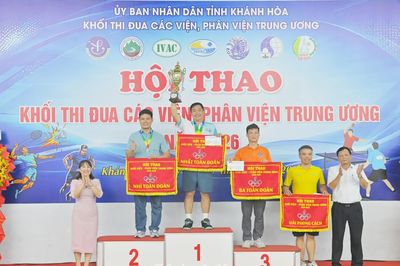 Hội thao Khối thi đua các viện, phân viện Trung ương năm 2026: Phân viện Chăn nuôi và Thú y miền Trung đoạt giải nhất toàn đoànHội thao Khối thi đua các viện, phân viện Trung ương năm 2026: Phân viện Chăn nuôi và Thú y miền Trung đoạt giải nhất toàn đoàn
