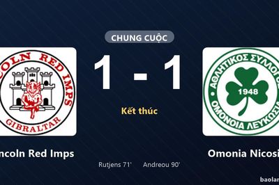 Thống kê trận đấu Lincoln Red Imps 1-1 Omonia Nicosia: Hai đội chia điểm