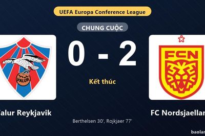 Thống kê trận đấu Valur Reykjavik 0-2 FC Nordsjaelland: N. Rojkjaer tỏa sáng, FC Nordsjaelland giành trọn 3 điểm