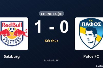 Thống kê trận đấu Salzburg 1-0 Pafos FC: Haris Tabakovic tỏa sáng, Salzburg giành trọn 3 điểm