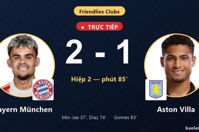 TRỰC TIẾPTrực tiếp Bayern München vs Aston Villa: Aston Villa rút ngắn cách biệt 2-1