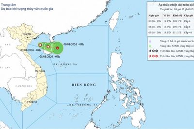 Xuất hiện áp thấp nhiệt đới trên khu vực Vịnh Bắc Bộ
