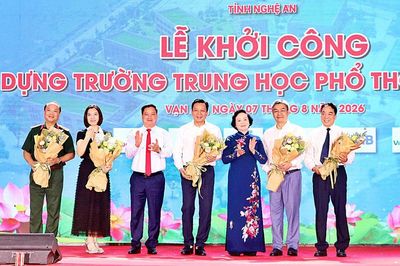 Nghệ An khởi công xây dựng Trường THPT Nam Đàn 1 gần 300 tỉ đồng