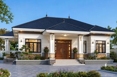 Chi phí xây nhà mái Nhật 1 tầng 3 phòng ngủ 100m² bao nhiêu?