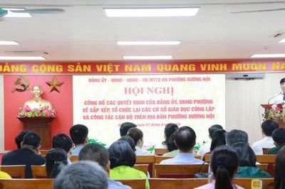 Phường Dương Nội còn 8 trường công lập sau sắp xếp