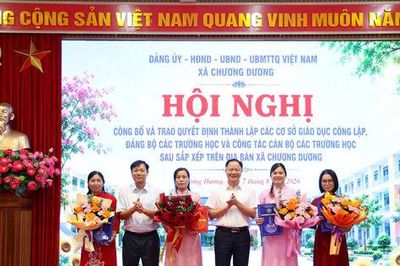 Xã Chương Dương còn 6 trường công lập sau sắp xếp