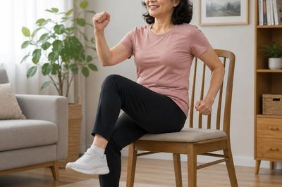 4 bài tập trên ghế giúp ngăn ngừa bụng chảy xệ sau tuổi 55