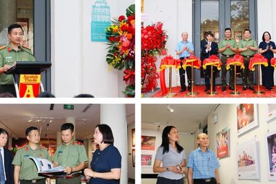 Toàn cảnh Lễ khai mạc trưng bày 'Sách - Báo - Ảnh 50 năm kỷ niệm An ninh Thủ đô xuất bản số báo đầu tiên'
