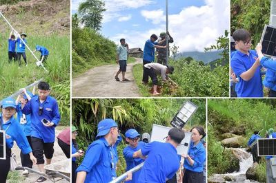 'Áo xanh' dẫn nước sạch, điện sáng về miền biên viễn