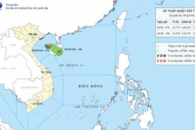 Áp thấp nhiệt đới trên Vịnh Bắc Bộ di chuyển chậm, có khả năng thành bão không?