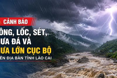 Cảnh báo dông, lốc, sét, mưa đá và mưa lớn cục bộ trên địa bàn tỉnh Lào Cai trong 3 giờ tới