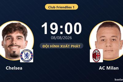 TRỰC TIẾPTrực tiếp Chelsea vs AC Milan: Đội hình xuất phát