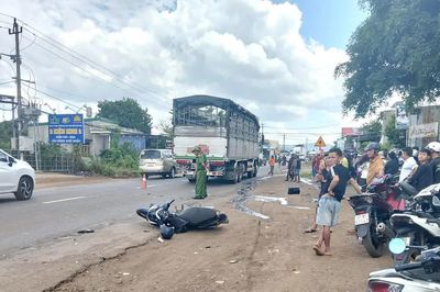 Đắk Lắk: Xe tải va chạm xe máy trên quốc lộ 26, một người tử vong tại chỗ