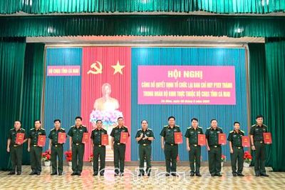 Giải thể Ban Chỉ huy Phòng thủ khu vực, thành lập Trung đoàn Bộ binh (KTT) 46