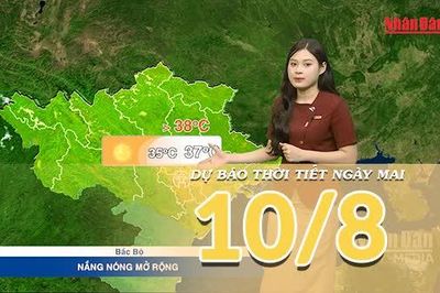 [Video] Dự báo thời tiết đêm nay và ngày mai ngày 10/8/2026: Nắng nóng bao trùm Bắc Bộ, Trung Bộ