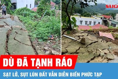 Thanh Hóa: Sạt lở, sụt lún đất ở bản Thanh Sơn vẫn diễn biến phức tạp