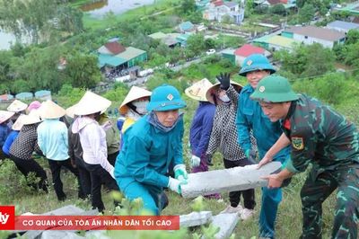 Hơn 1.000 người đưa bê tông lên núi tái tạo dòng chữ 'Bác Hồ sống mãi'