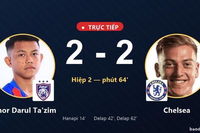 TRỰC TIẾPTrực tiếp Johor Darul Ta'zim vs Chelsea: Johor Darul Ta'zim gỡ hòa 2-2