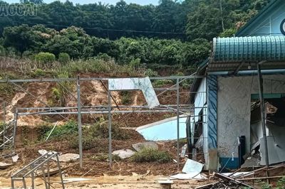 Thượng Hà: Sơ tán kịp thời, một gia đình thoát hiểm vụ sạt đất