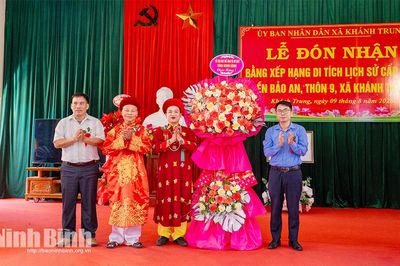 Xã Khánh Trung tổ chức Lễ đón nhận Bằng xếp hạng di tích lịch sử cấp tỉnh đền Bảo An