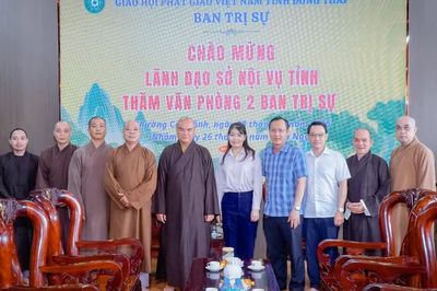Đồng Tháp: Tân Giám đốc Sở Nội vụ tỉnh thăm Ban Trị sự GHPGVN tỉnh