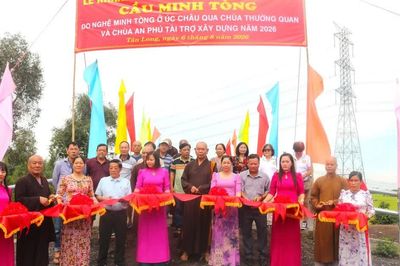 Phật giáo người Hoa TP.HCM và các tự viện tặng quà, khánh thành cầu tại tỉnh Tây Ninh