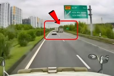 Tài xế xe tải lạng lách trên cao tốc Hà Nội - Bắc Giang có thể bị phạt 50 triệu đồng