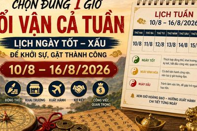 7 ngày tới có gì đáng lưu ý? Xem ngày giờ tuần mới 10/8 - 16/8/2026 giúp chọn đúng thời điểm làm việc lớn
