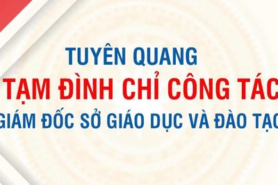 Tạm đình chỉ công tác Giám đốc Sở; phân công nhân sự trực tiếp điều hành Sở GDĐT tỉnh Tuyên Quang