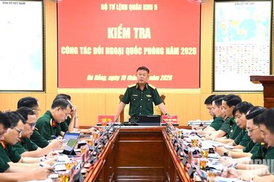 Quân khu 5: Kiểm tra công tác đối ngoại quốc phòng tại Bộ CHQS TP Đà Nẵng