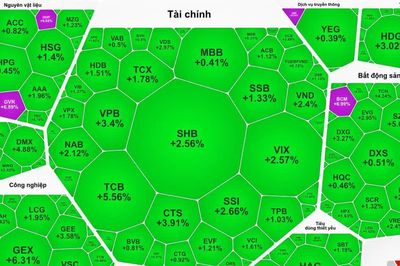 Sắc xanh, sắc tím lan rộng trên thị trường phiên đầu tuần