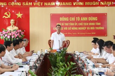 Chủ tịch UBND tỉnh Tô Anh Dũng làm việc với Sở Nông nghiệp và Môi trường