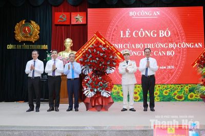 Công bố Quyết định điều động, bổ nhiệm Đại tá Hoàng Quốc Việt giữ chức Giám đốc Công an tỉnh Thanh Hóa
