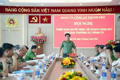 Triển khai quyết định, kế hoạch giám sát của Ban Thường vụ Thành ủy đối với Đảng ủy Công an thành phố Đồng Nai