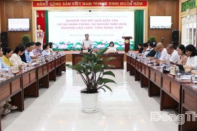 Đoàn nghiệm thu Trung ương kiểm tra kết quả điều tra cơ sở hành chính, sự nghiệp tại phường Cao Lãnh