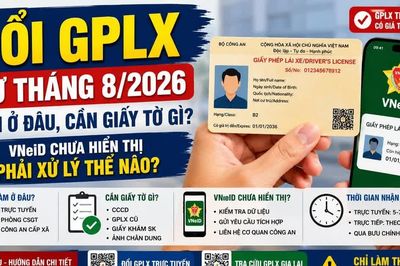Đổi giấy phép lái xe tháng 8/2026: Làm ở đâu, cần giấy tờ gì?