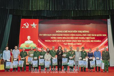 Phó Chủ tịch Quốc hội Nguyễn Thị Hồng thăm, tặng quà nạn nhân chất độc da cam và hộ nghèo tại xã Bình Lư