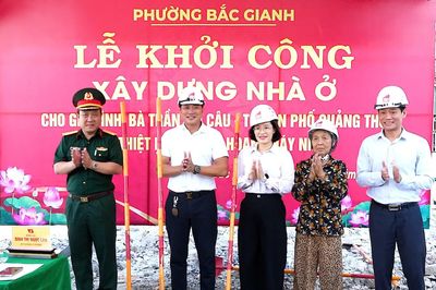 Khởi công xây dựng nhà tình nghĩa cho gia đình bị hỏa hoạn