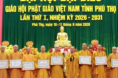 Phú Thọ: Ngày đầu tiên Đại hội đại biểu Phật giáo tỉnh lần thứ I, nhiệm kỳ 2026-2031