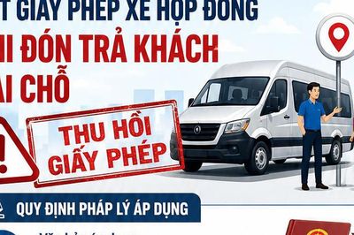 Từ 10/8, rút giấy phép xe hợp đồng khi đón trả khách sai chỗ