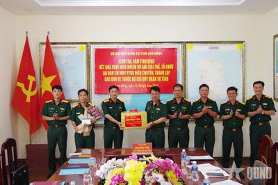 Bộ CHQS tỉnh Lâm Đồng kiểm tra Tiểu đoàn hỗn hợp, đặc khu Phú Quý
