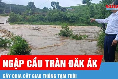 Quảng Ngãi: Mưa lớn làm ngập cầu tràn, chia cắt giao thông