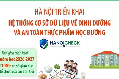 HanoiCheck phủ 100% trường học có bữa ăn bán trú từ năm học 2026-2027
