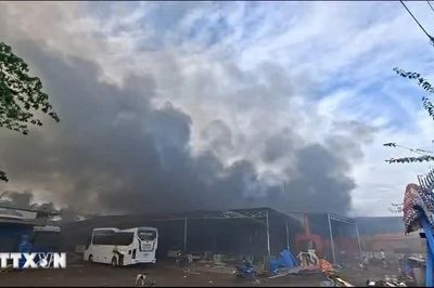 TP Hồ Chí Minh: Cháy cơ sở ván ép, lửa lan sang xưởng cơ khí