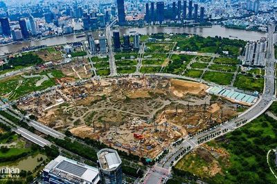 Cận cảnh những công trình nghìn tỷ đang thi công ở Thủ Thiêm