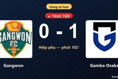 TRỰC TIẾPTrực tiếp Gangwon vs Gamba Osaka: Gamba Osaka dẫn 1-0